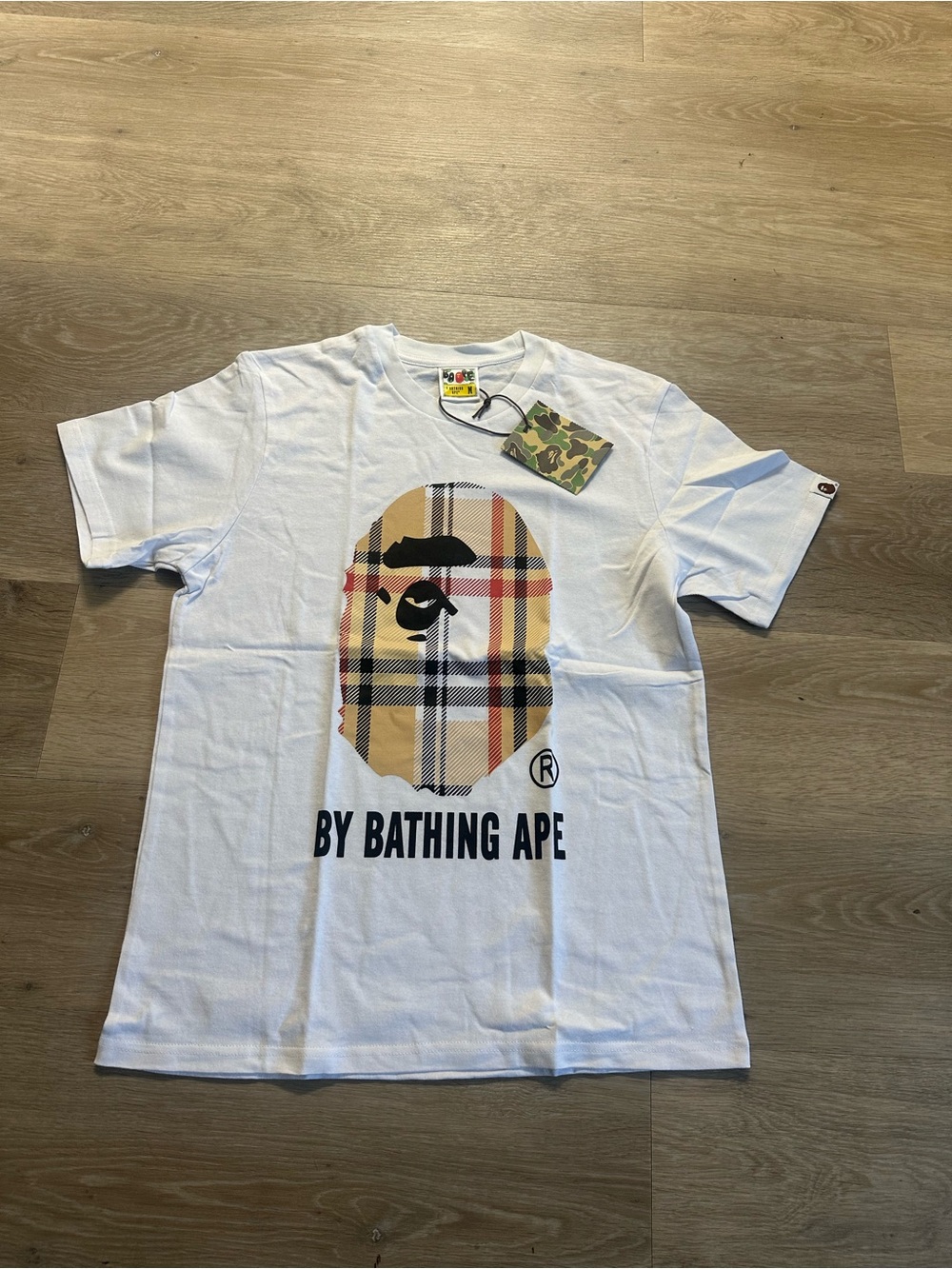 Bape burberry White Tee